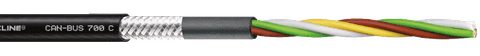 Flexible cable - Tsubaki Kabelschlepp - BUS - 4G0,5mm²